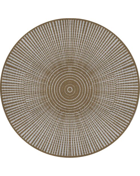 Tapis extérieur/intérieur Hanoi marron- D.100 cm