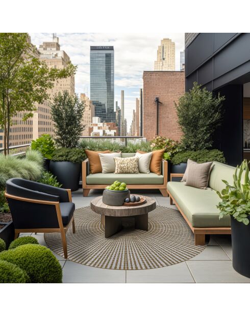 Brauner Außen-/Innenteppich Hanoi, D.100 cm