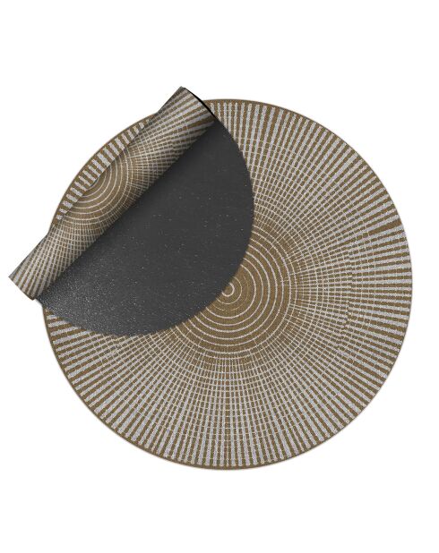 Tapis extérieur/intérieur Hanoi marron- D.100 cm