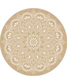 Tapis extérieur/intérieur Mandala Shanti beige - D.100 cm