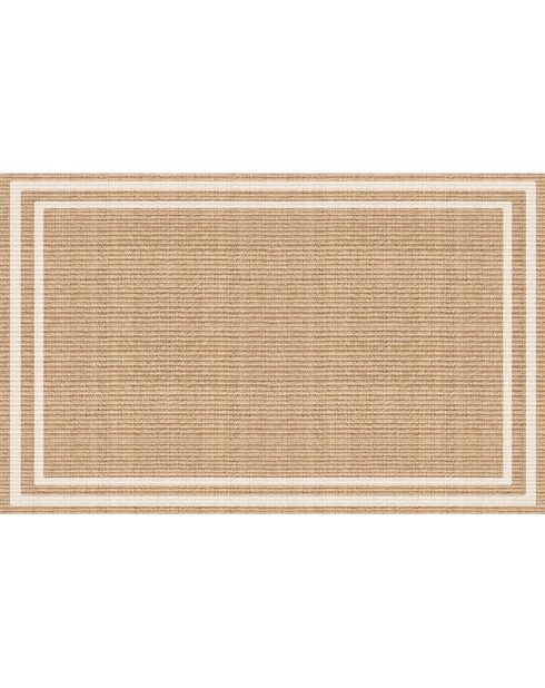 Tapis extérieur/intérieur Agnan beige - 100x160 cm