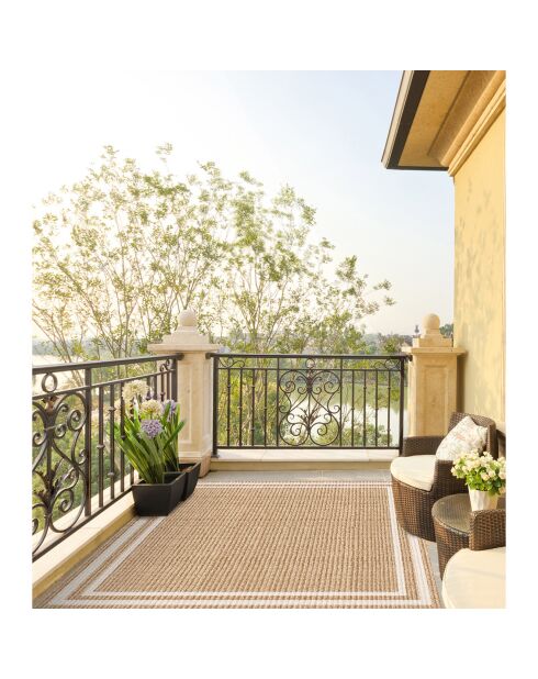 Tapis extérieur/intérieur Agnan beige - 100x160 cm