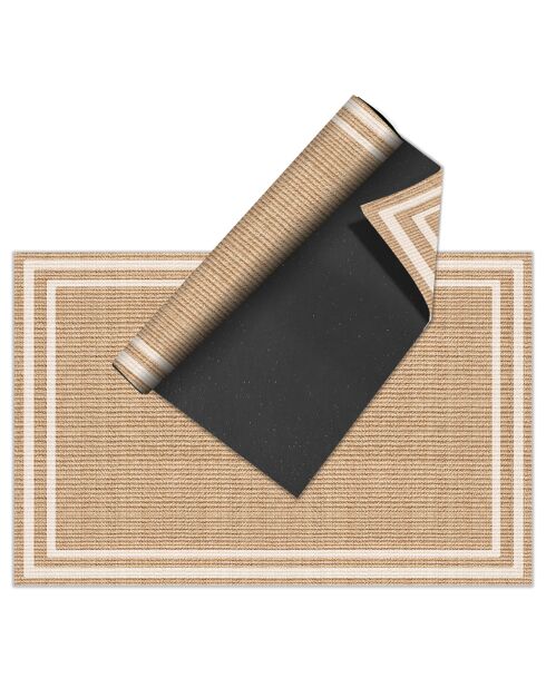 Tapis extérieur/intérieur Agnan beige - 100x160 cm