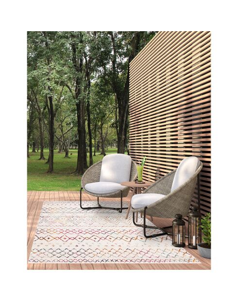 Tapis extérieur/intérieur Zaira multicolore - 100x160 cm