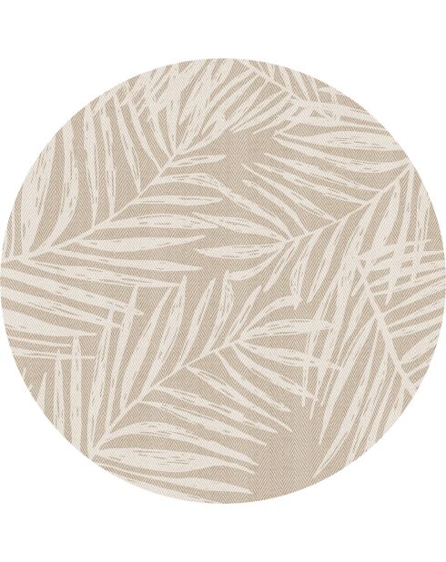 Tappeto per esterni/interni Foglie beige - D.150 cm