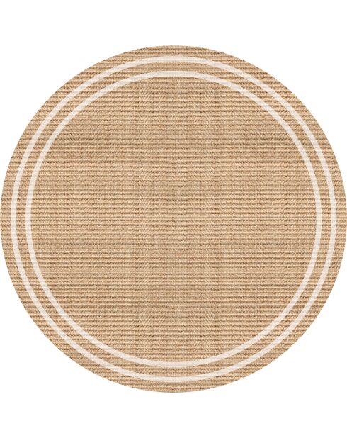 Tapis extérieur/intérieur Agnan beige - D.150 cm