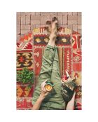 Tapis extérieur/intérieur Timicua multicolore - D.150 cm