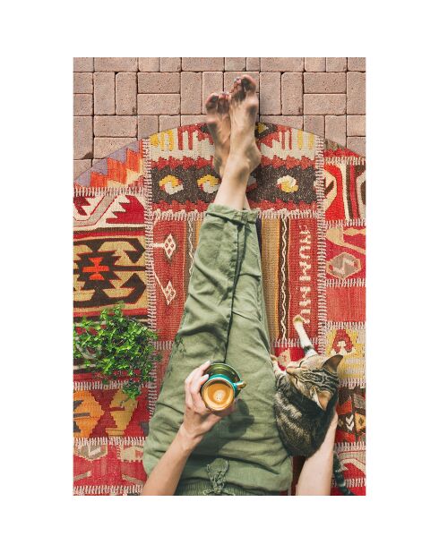 Tapis extérieur/intérieur Timicua multicolore - D.150 cm