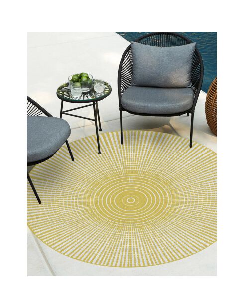 Tapis extérieur/intérieur Hanoi yellow jaune- D.150 cm