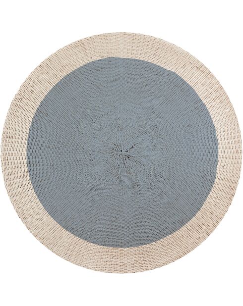 Tapis extérieur/intérieur Rattan blue multicolore - D.150 cm