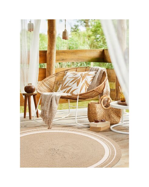 Tapis extérieur/intérieur Bangkok 2 beige - D.150 cm