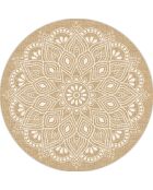 Tapis extérieur/intérieur Mandala Shanti beige - D.150 cm