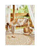 Tapis extérieur/intérieur Mandala Shanti beige - D.150 cm