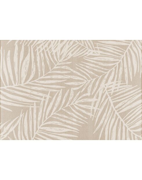 Tapis extérieur/intérieur Feuilles beige  - 140x200 cm