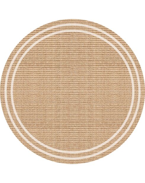 Tapis extérieur/intérieur Agnan beige - D.200 cm