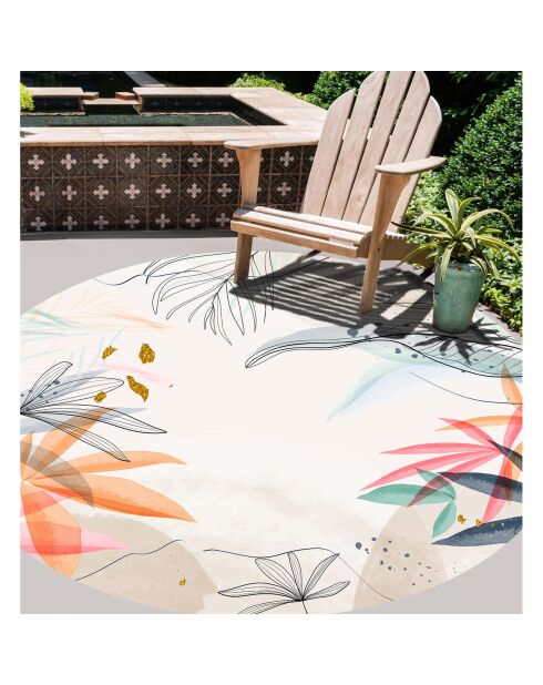 Tapis extérieur/intérieur Jardín Osaka multicolore - D.200 cm