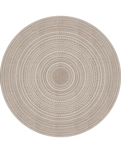 Tappeto per esterni/interni Kamal beige - D.200 cm