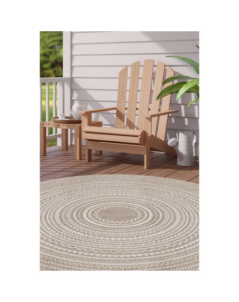 Tappeto per esterni/interni Kamal beige - D.200 cm