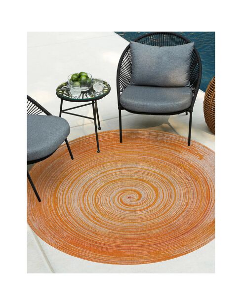 Pattaya oranjebeige vloerkleed voor buiten en binnen - D.200 cm