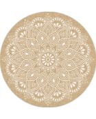 Tapis extérieur/intérieur Mandala Shanti beige - D.200 cm
