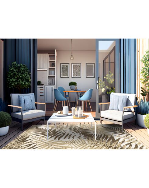 Tapis extérieur/intérieur Helechos Sepia multicolore - 200x266 cm