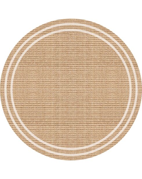 Tapis extérieur/intérieur Agnan beige - D.100 cm