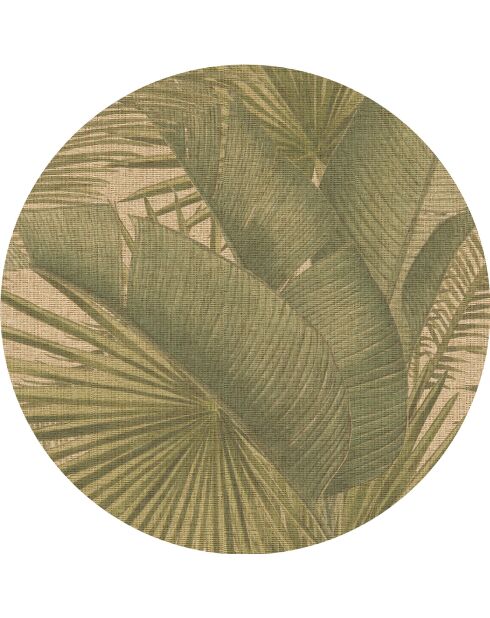Tropisch groen vloerkleed voor buiten en binnen - D.100 cm