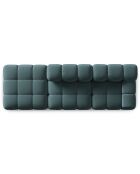 Canapé Modulable Gauche en Velours Bellis 4 Places pétrole - 282x94x63 cm