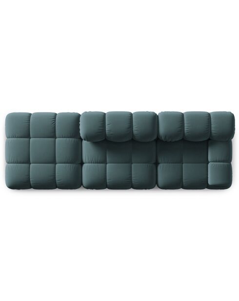 Canapé Modulable Gauche en Velours Bellis 4 Places pétrole - 282x94x63 cm