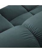 Canapé Modulable Gauche en Velours Bellis 4 Places pétrole - 282x94x63 cm