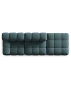 Canapé Modulable Droit en Velours Bellis 4 Places pétrole - 282x94x63 cm