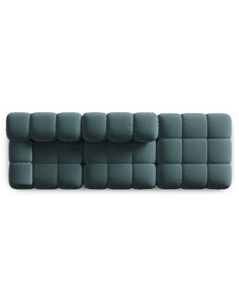 Canapé Modulable Droit en Velours Bellis 4 Places pétrole - 282x94x63 cm