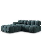 Canapé Modulable Droit en Velours Bellis 4 Places pétrole - 282x94x63 cm