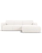 Canapé Bouclé d'angle Droit Molino 4 Places blanc - 250x170x72 cm