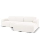 Canapé Bouclé d'angle Droit Molino 4 Places blanc - 250x170x72 cm