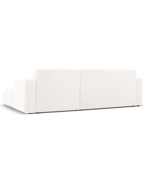 Canapé Bouclé d'angle Droit Molino 4 Places blanc - 250x170x72 cm