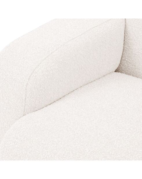 Canapé Bouclé d'angle Droit Molino 4 Places blanc - 250x170x72 cm