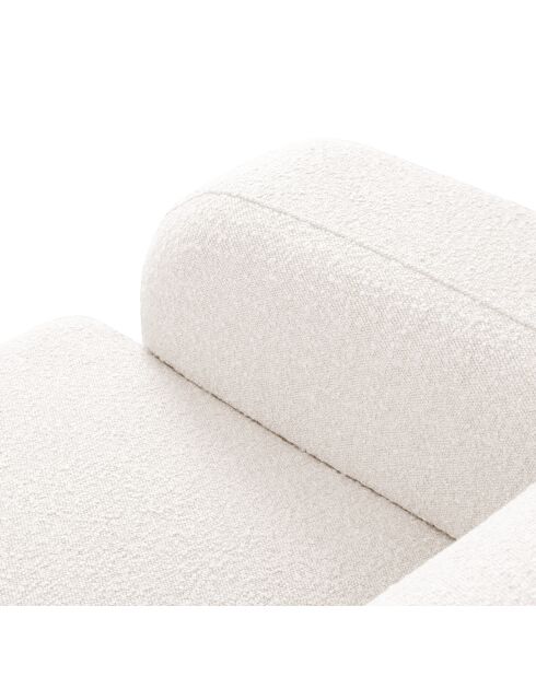 Canapé Bouclé d'angle Droit Molino 4 Places blanc - 250x170x72 cm