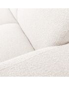 Canapé Bouclé d'angle Droit Molino 4 Places blanc - 250x170x72 cm