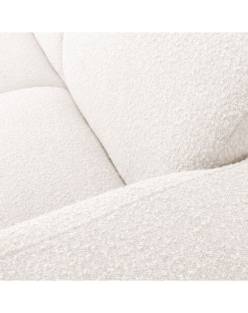 Canapé Bouclé d'angle Droit Molino 4 Places blanc - 250x170x72 cm
