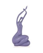 Sculpture en résine Réveil violette - 32x15x10 cm