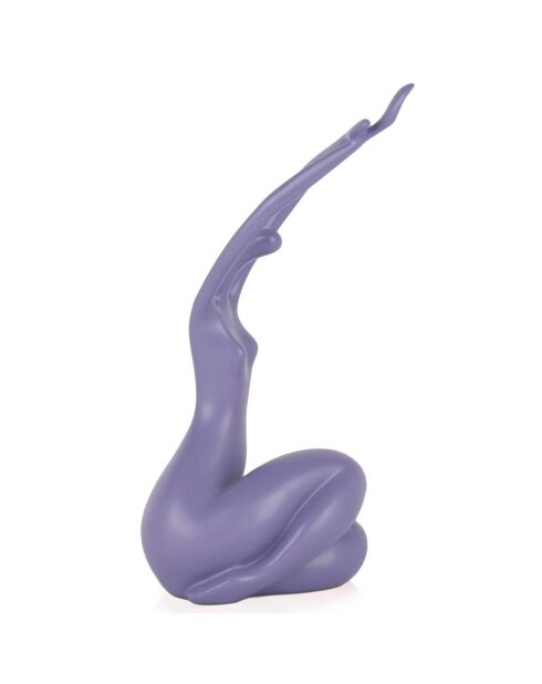 Sculpture en résine Réveil violette - 32x15x10 cm