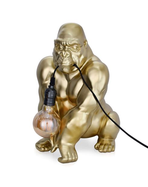 Lampe Orang-outan dorée - 38x27x25 cm