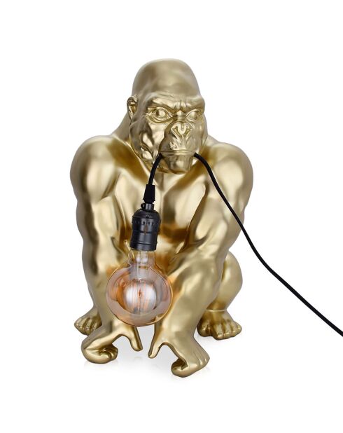 Lampe Orang-outan dorée - 38x27x25 cm