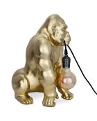 Lampe Orang-outan dorée - 38x27x25 cm