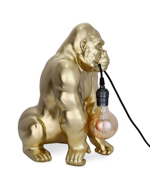 Lampe Orang-outan dorée - 38x27x25 cm