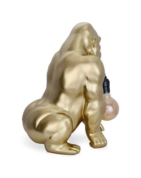 Lampe Orang-outan dorée - 38x27x25 cm