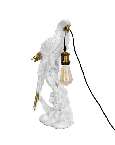 Lampe Perroquet blanche - 60x27x20 cm