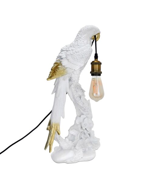 Lampe Perroquet blanche - 60x27x20 cm