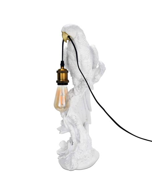 Lampe Perroquet blanche - 60x27x20 cm